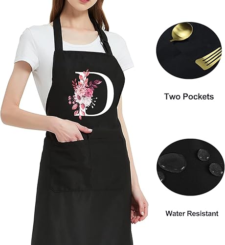 Miniatura 5 de Delantales personalizados para mujer con bolsillos, bonitos delantales para mujeres de chef para hornear, regalos de cocina para cumpleaños de mamá