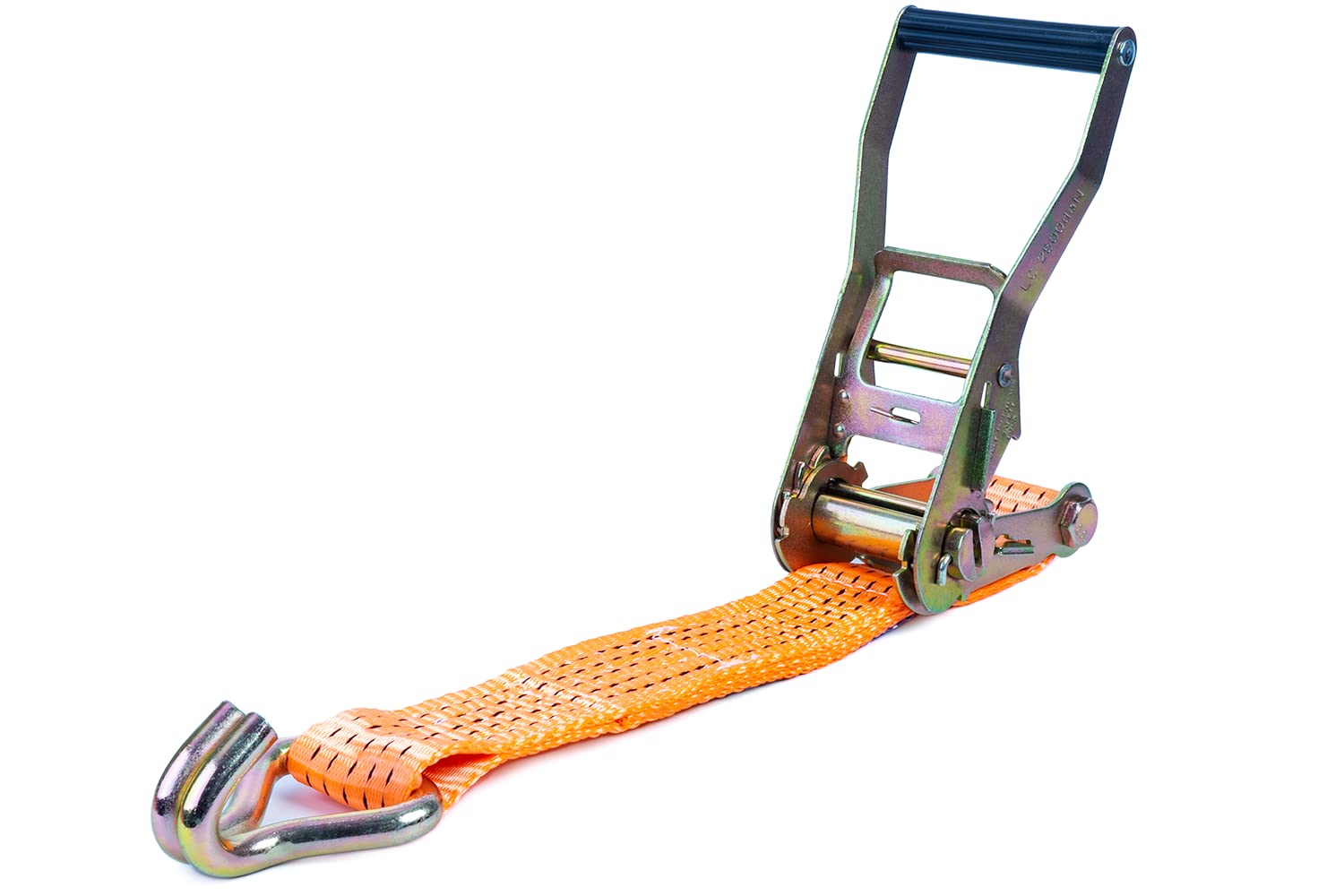 UNITRAILER Set 4 Cinghie di ancoraggio con cricchetto 10m 50mm 5t Arancioni kit professionale per fissaggio carichi pesanti su camion rimorchio e bisarca con gancio in acciaio zincato