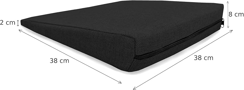 POKAR Ergonomikus Ékpárna Fekete 38x38 cm Irodai Szék és Autó Üléshez