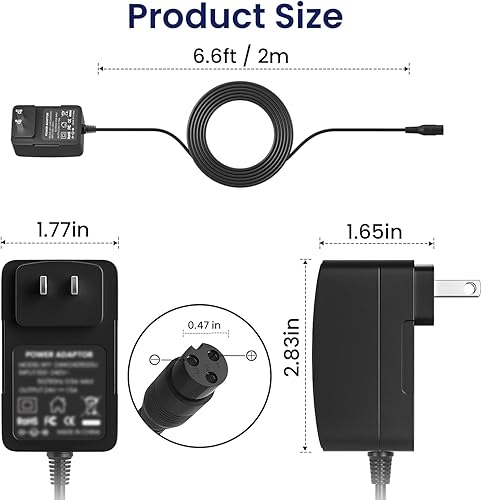 Miniatura 4 de Cargador eléctrico de scooter para Razor E300, E200, E100, PR200, MX350, Dirt Quad, Pocket Mod, Sports Mod, Go Kart Connector - Cable adaptador