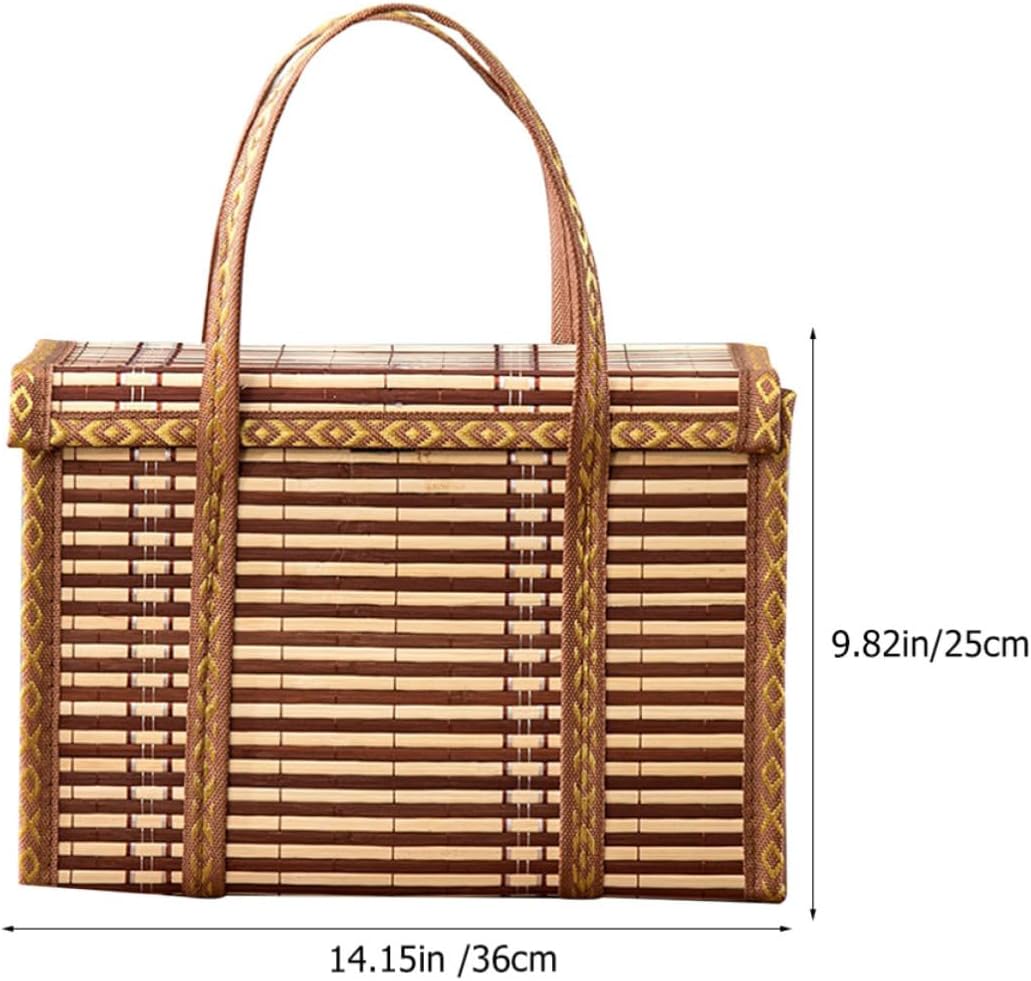 Portable Egg Basket for Storage and Organizing with Foldable Design, Brown Woven Basket for Outdoor Picnic and Kitchen Use