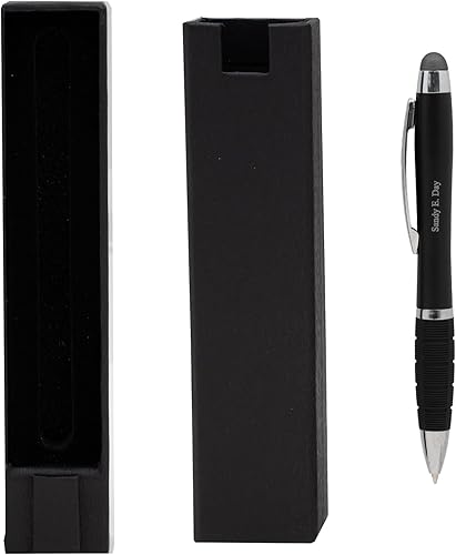 Dayspring Pens Bolígrafo personalizado | Bolígrafo con luz negra lumen. Un regalo personalizado con grabado que se ilumina. Lápiz capacitivo de clic