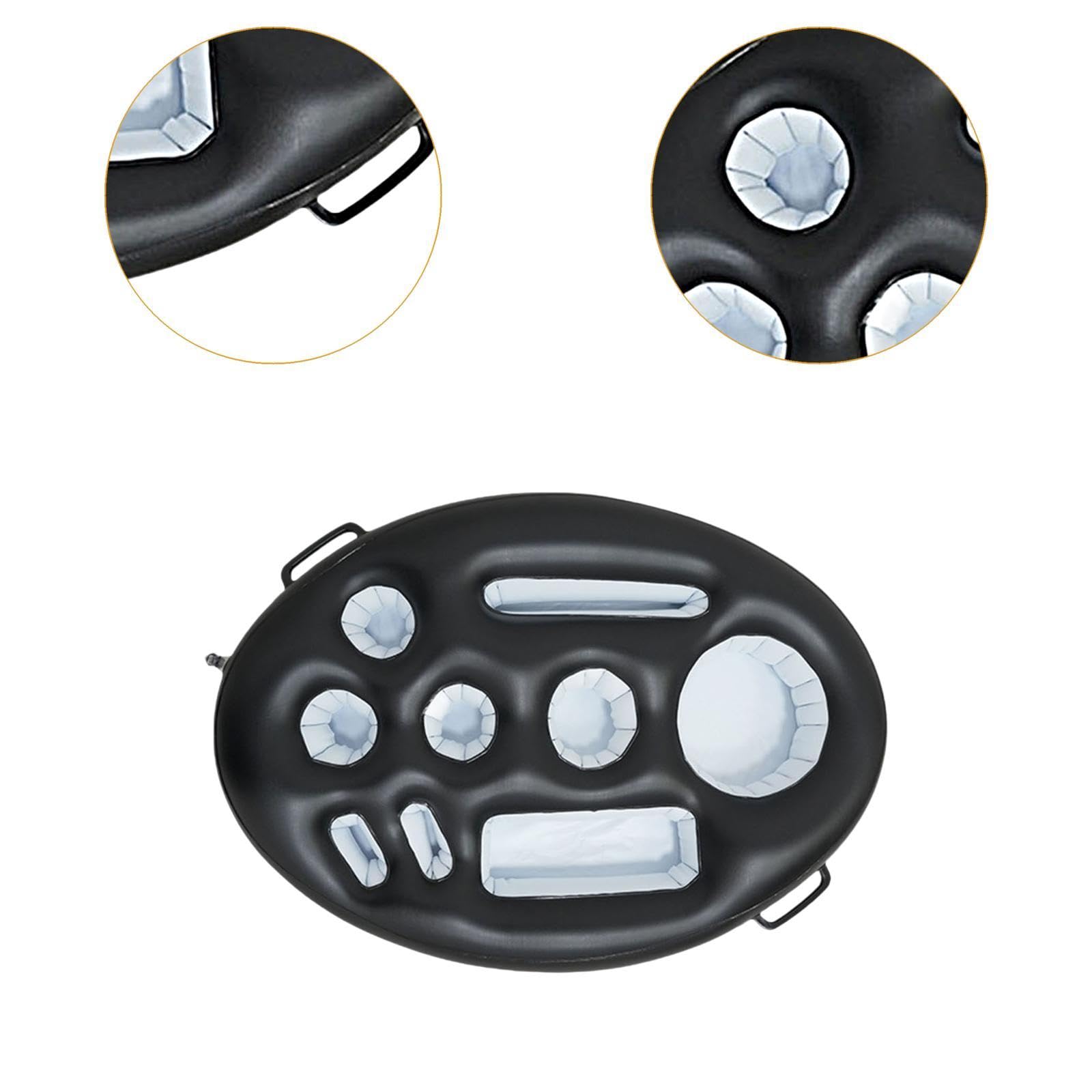 Amagogo Pool Flottante Gonflable Flasage de Piscine Flottant Support de Boisson Flottante Gonflable pour Servir, Noir