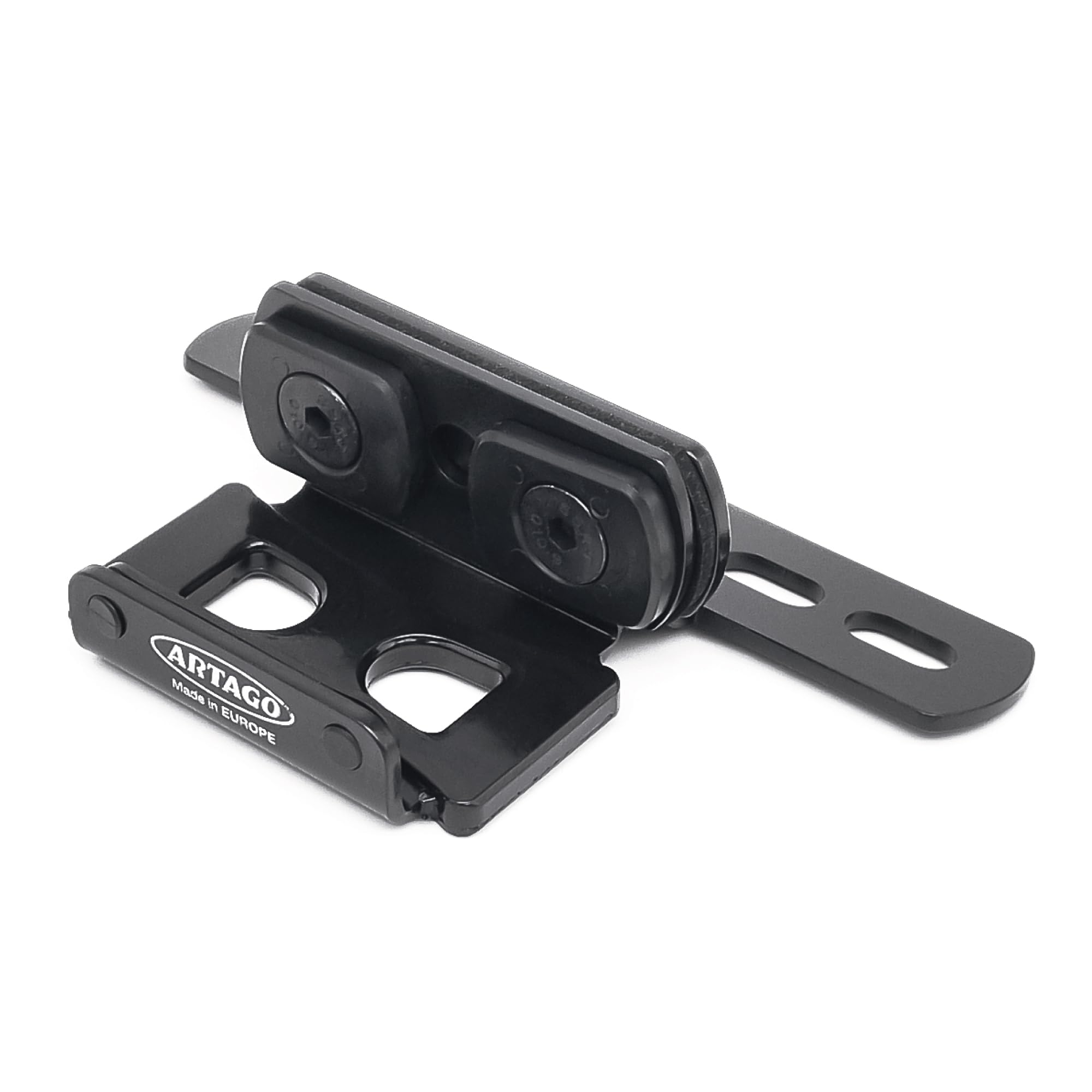 Artago Black K404 Transport Bracket 30X10 & 30X14 Disc Lock | Removable Footpegs With Vertical Bolts | Steel With Anti-Vibration Silentblocks
