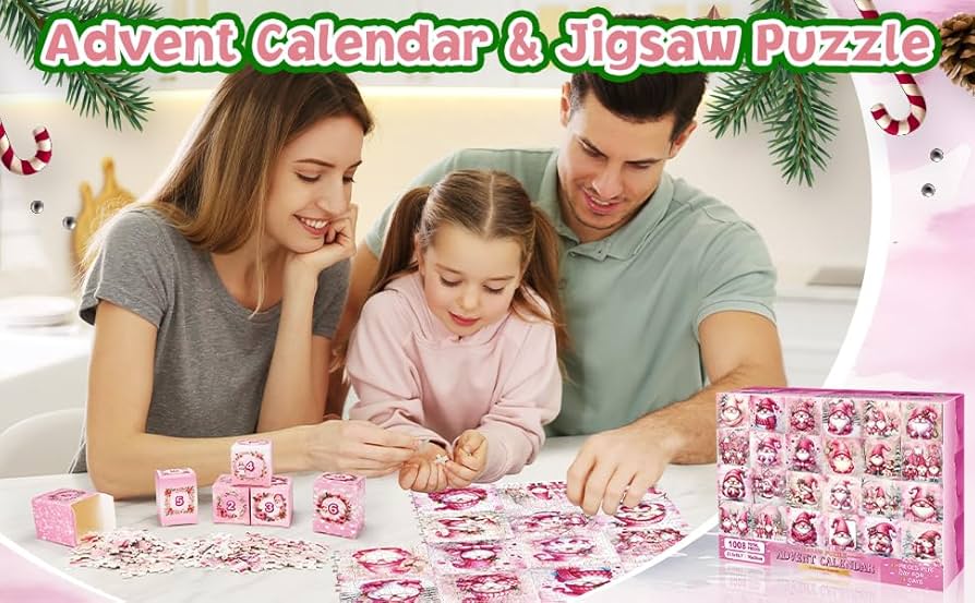 Amazon.com: Advent Calendar 2025 – 1008 Pcs Pink Gnome