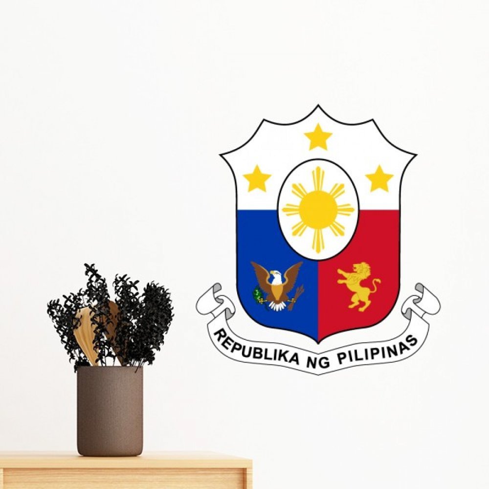 Sticker national Philippines emblème Asie pour décoration de chambre 80cm