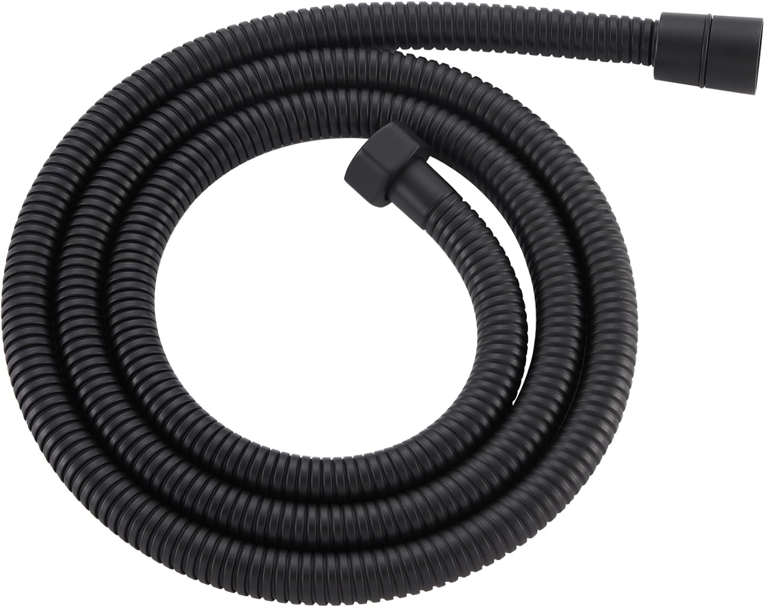 Flexible Shower Hose 59 Inches, APLusee 304 Stainless Steel Shower Tube With Swivel Brass Connector, Extension Replacement Part For Handheld Sprayer And Bidet, Matte Black
