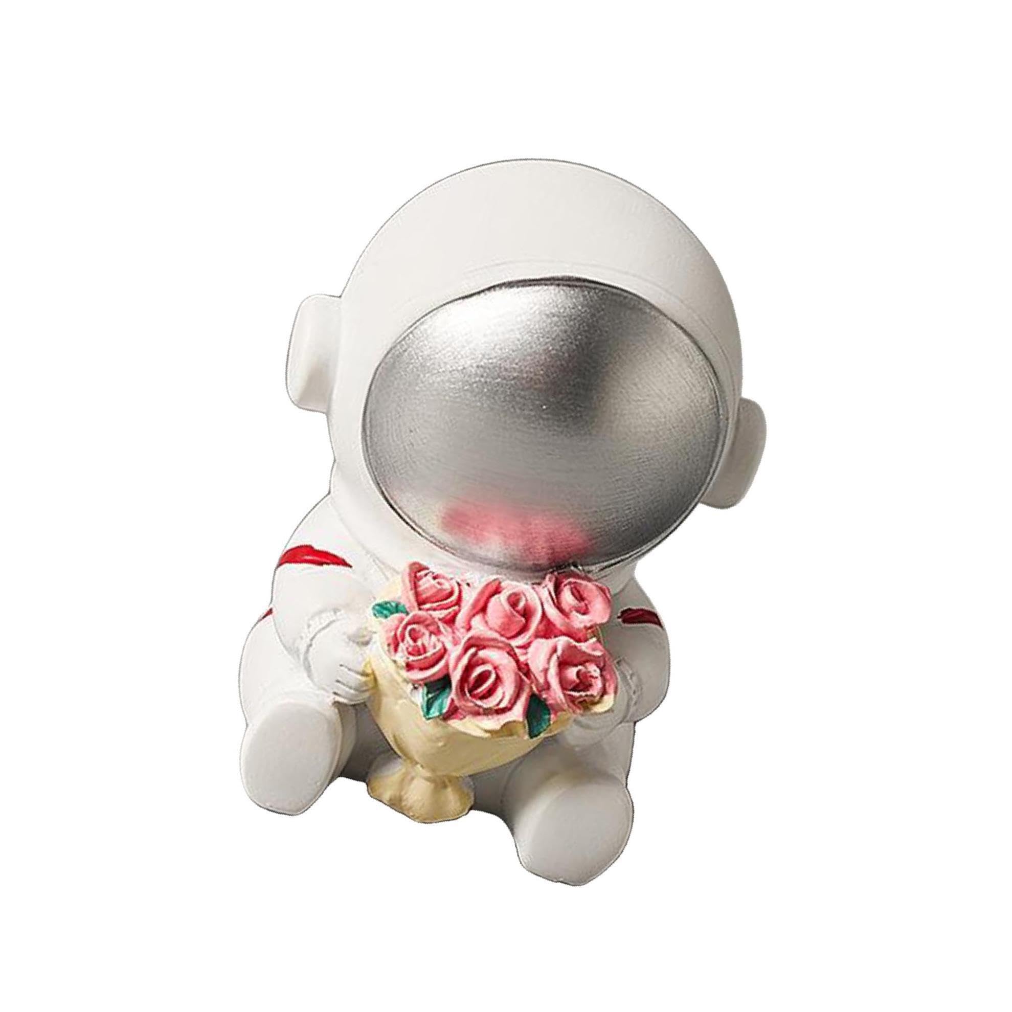 ALCXAZS Elegant Resin Spaceman Statue Ornament for Home and Office Decoration Astronaut Décor, Model 5