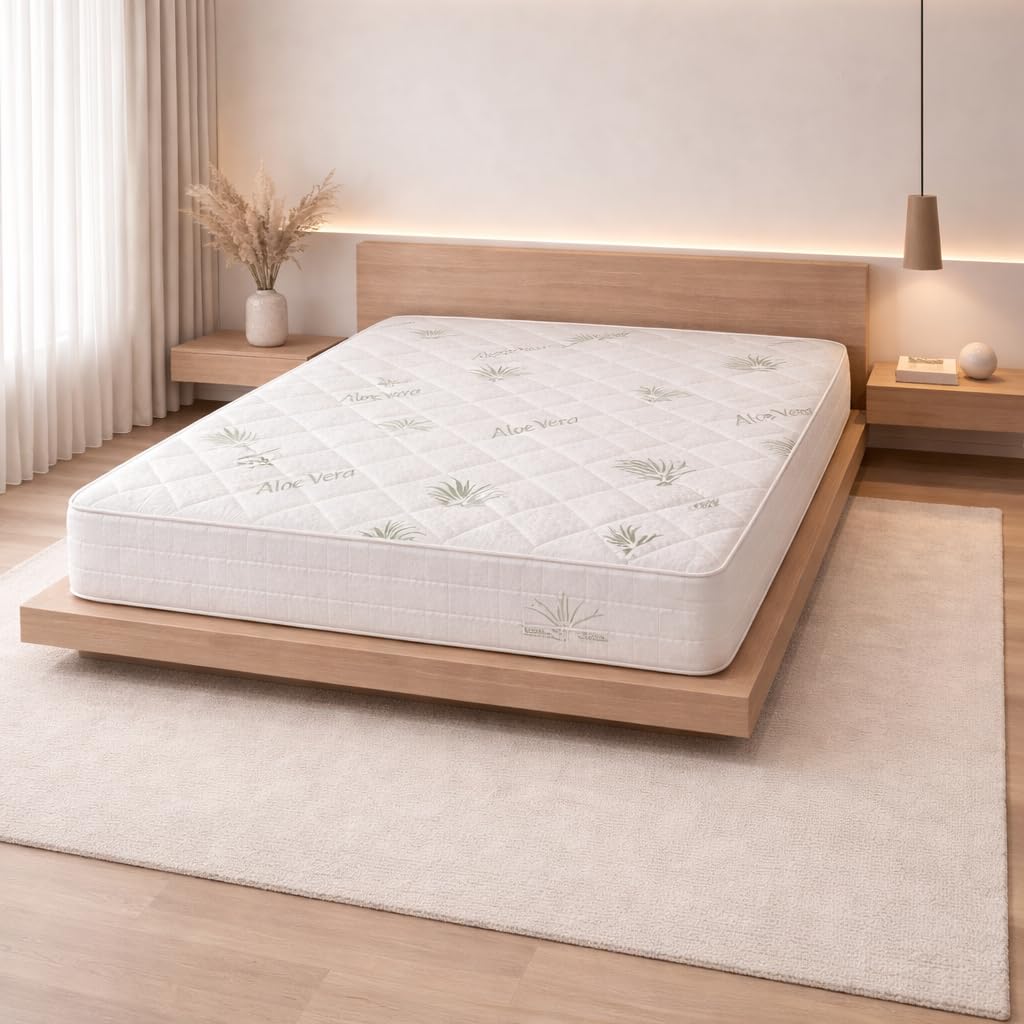 Generico Materasso Matrimoniale Memory Foam Aloe Vera 120x200 Alto 20 cm Ortopedico, Antiacaro e Traspirante, Comfort Ergonomico (120x200)