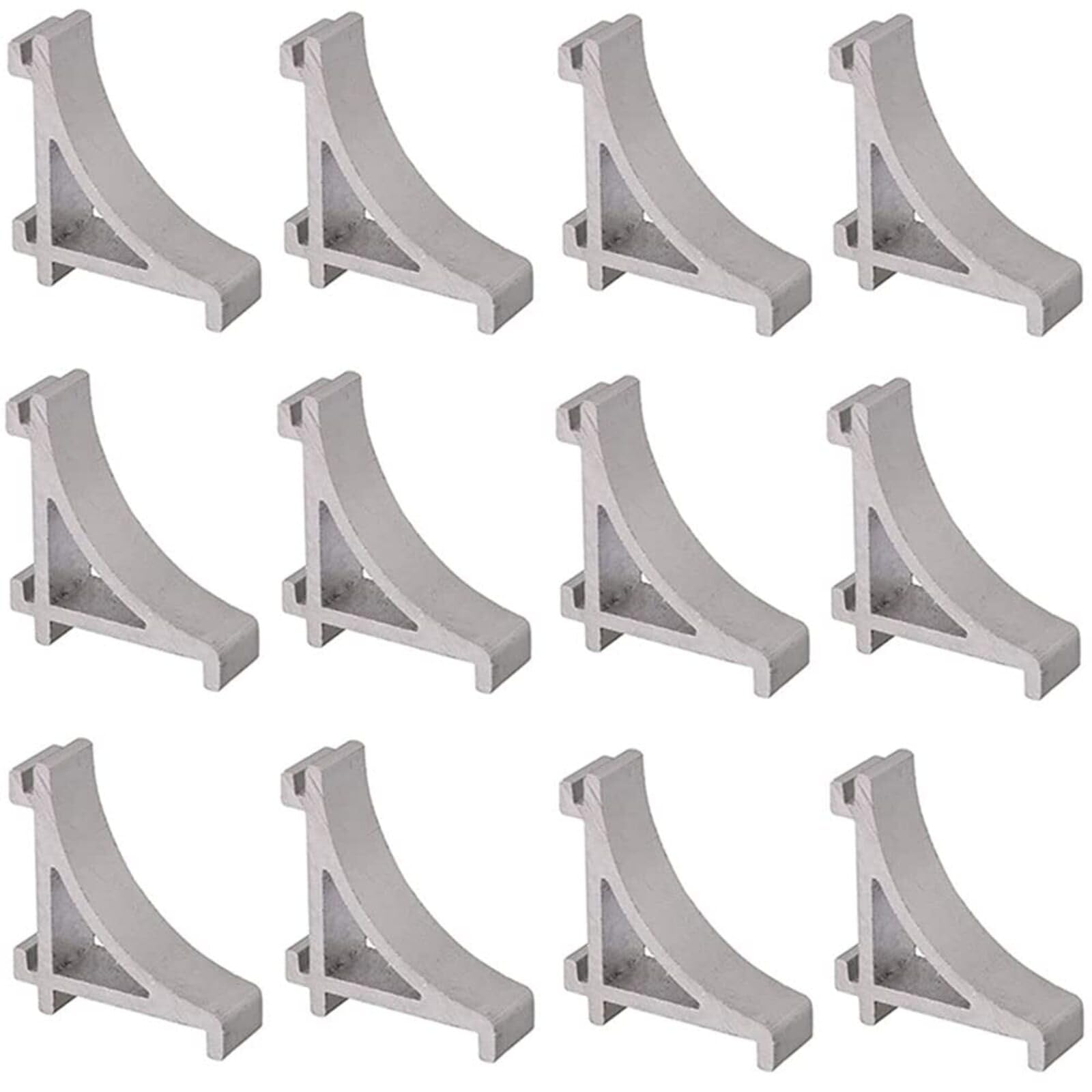 12 Pcs Refrigerator Shelf Clips Silver Fridge Cooler Shelf Support Replacement Freezer Shelf Clip for Refrigerator Cooler Freezer Fridge Shelves Kitchen