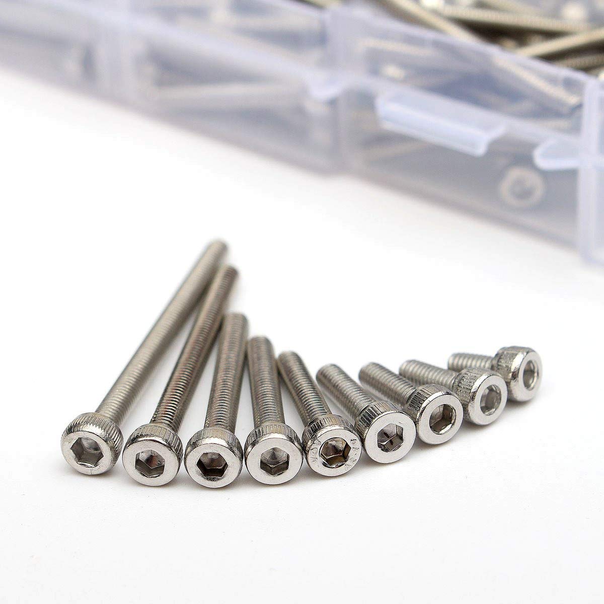 ChaRLes Suleiman™ M3Ss2 M3 442Pcs En Acier Inoxydable Allen Boulon Écrou Hex Socket Bouchon Vis Assortiment Kit