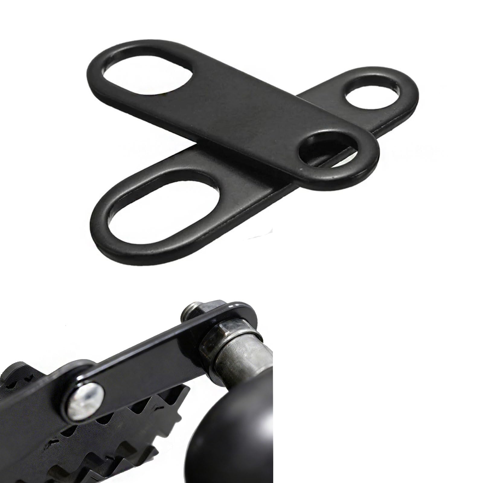 Motorcycle Turn Signal Relocate Brackets Black 2 Pack for Harley
