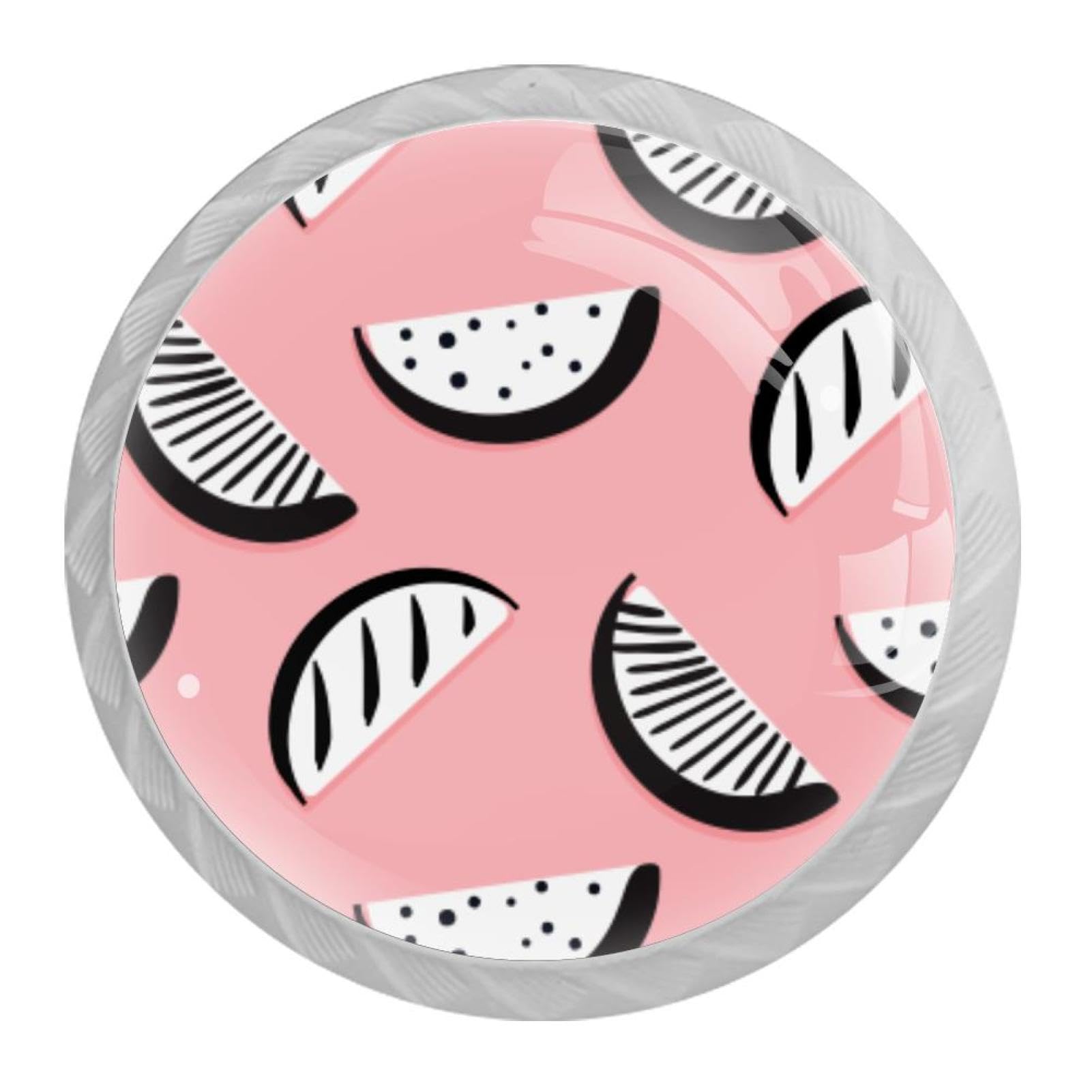 Tqmspg Multi19 4 Pieces Drawer Pulls Watermelon Pattern Door Knobs Dresser Handles For Kitchen Wardrobe Cupboard Hardware Furniture