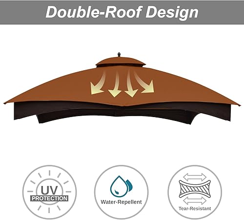 Miniatura 2 de ABCCANOPY - Toldo de repuesto para gazebo Lowe's Allen Roth 10 x 12 #GF-12S004B-1
