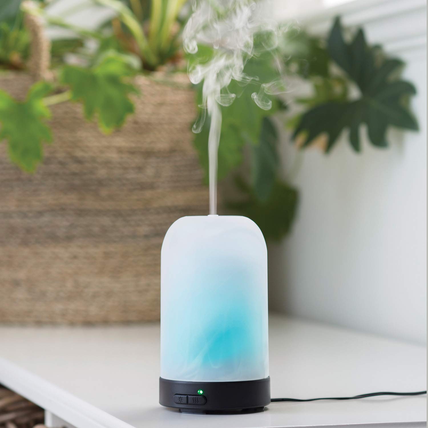 Airomé - Diffusore di oli essenziali per aromaterapia ad ultrasuoni, 100 ml e 250 ml Medium Frosted Glass