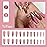 YoYoee Long Luxury False Nails Tips - Coffin Press on Nails Acrylics Full Cover Pink French Fake Nails Galaxy Nails Tips for Women and Girls 24Pcs