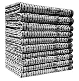 Wonder Dry Tea Towels by Quick Cleaning - Premium Pack of 10 Heavy Duty (80g) -...