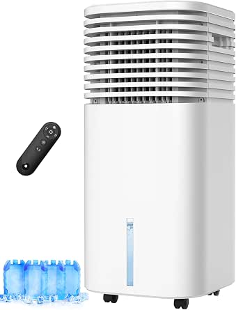 Portable Windowless Air Conditioner - 1800 CFM, Cooling 600 sq.ft, 4-in-1 with Remote & Touch Control