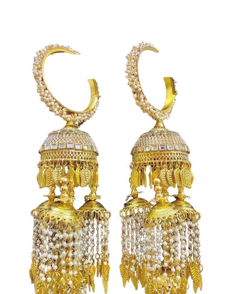 Set of 2 Indian Punjabi Wedding Kaleere Handcrafted Beaded Golden Stone Bridal Kalira for Women and Girls (2.8) (B0DGQGTHWH) Amazon Price History, Amazon Price Tracker