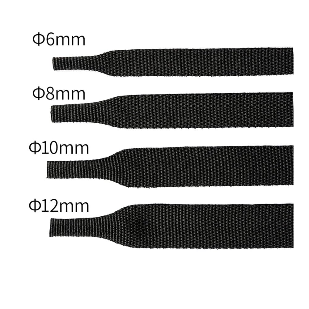 Gaine tressée thermorétractable en PET de 1 à 50 m - Isolation ignifuge - Protection de câbles - Diamètre intérieur : 30 mm - 2 m