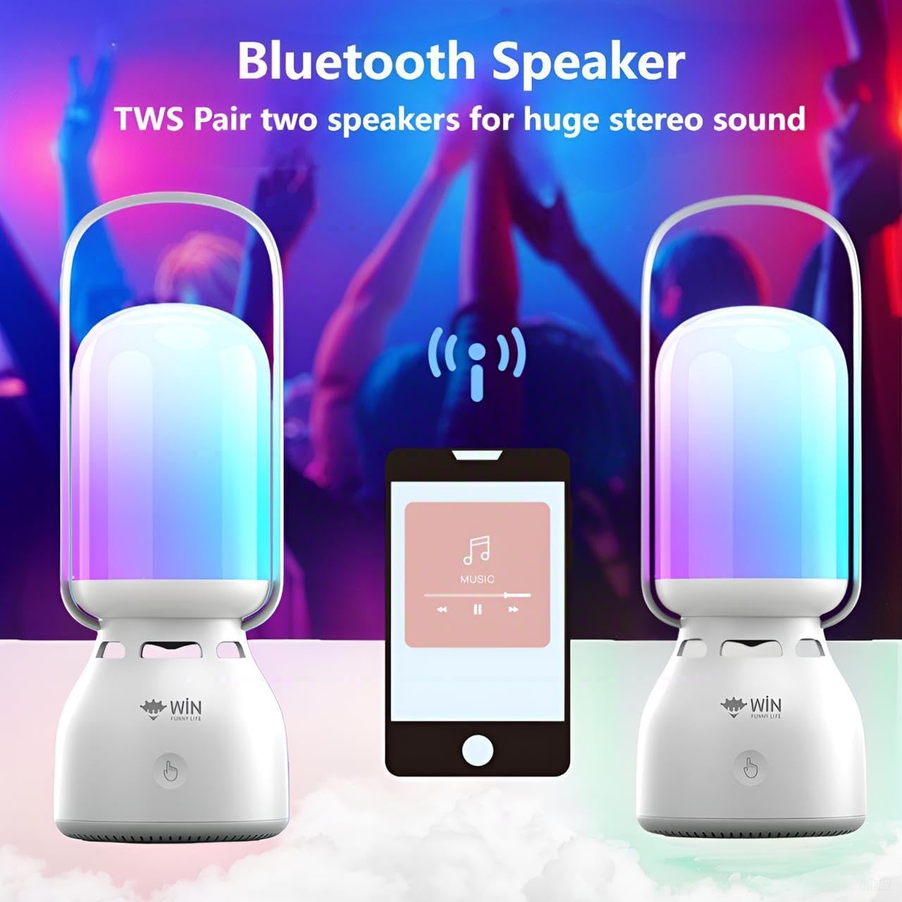 Bluetooth Camping Lantern Speaker, 3-Gear LED Night Light, 11 Modes RGB Colorful Lantern Speaker, Portable & Rechargeable, TWS Pairing, Perfect for Outdoor, Home, Party, Beach, Gift