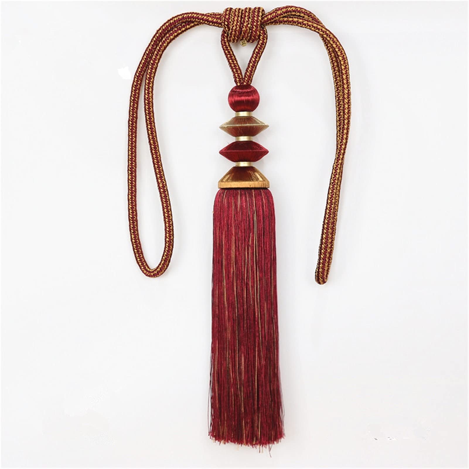 2 Alzapaños con Borlas para Cortinas, Correas De Bola Colgantes, Cuerdas De Amarre, Accesorios para Cortinas, Cierres, Decoración del Hogar,Coffee