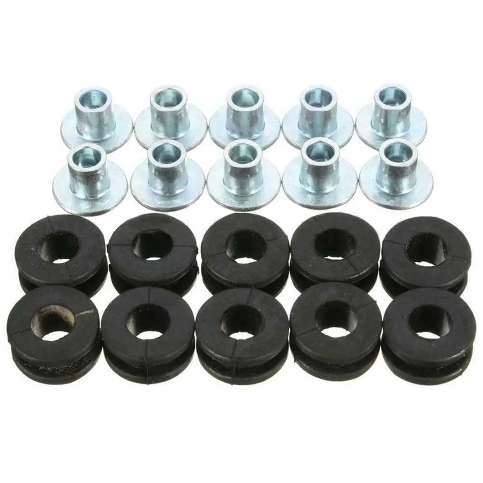 Alettone Moto Passacavi in ​​gomma per motociclette Guarnizioni Carenature Carrozzeria Cofano Set universali per Assortimento di bulloni(30pcs Set)