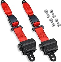 Orle Oko Retractable Golf Cart Seat Belts (2 Pack) for EZGO, Yamaha, Club Car DS Precedent - 42" Universal Safety Belts