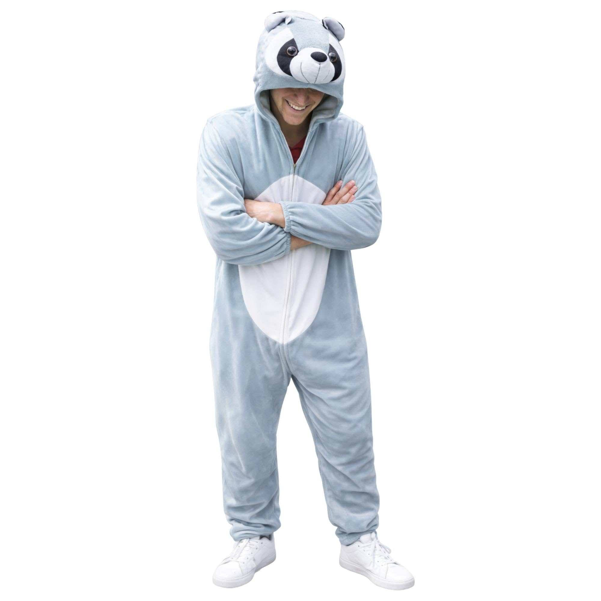 Ikumaal Waschbär-Kostüm, J21 M-XL, Erwachsen-e Männer Frau-en, Wasch-bär Waschbären Kostüm-e Fasching Karneval Fasnacht Faschingskostüm-e Karnevalskostüm-e