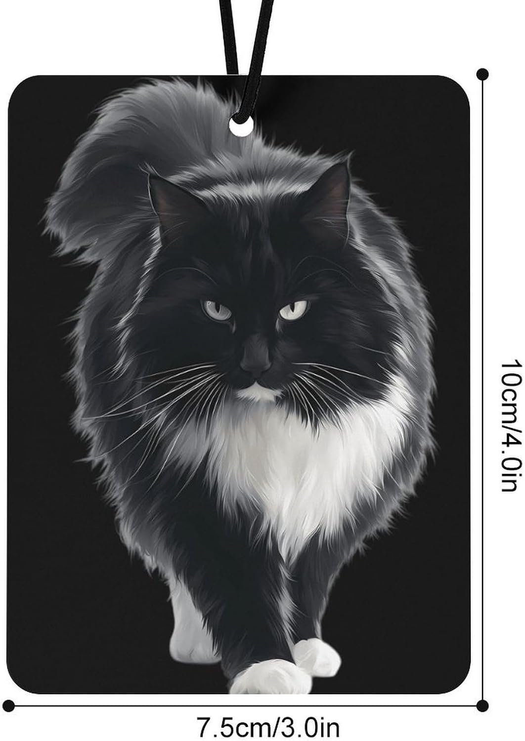 Black Cat Car Air Freshener Cute Hanging Aromatherapy Tablets for Car Home Square