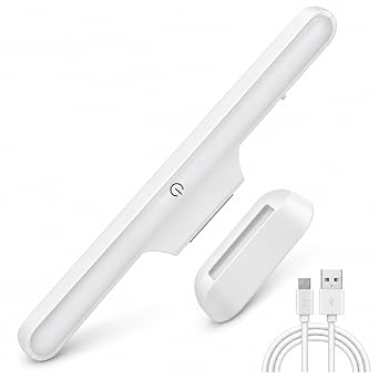 Rechargeable LED Touch Lamp with Magnetic Stick-On Design, 3 Color Modes & Adjustable Brightness, USB Charging Cabinet Light for Wardrobe, Closet, Kitchen, Desk & Study