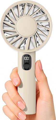 FrSara Ventilador de mano portátil, ventilador de cuello, mini ventilador de escritorio, ventilador multifunción, batería de 4000 mAh de duración