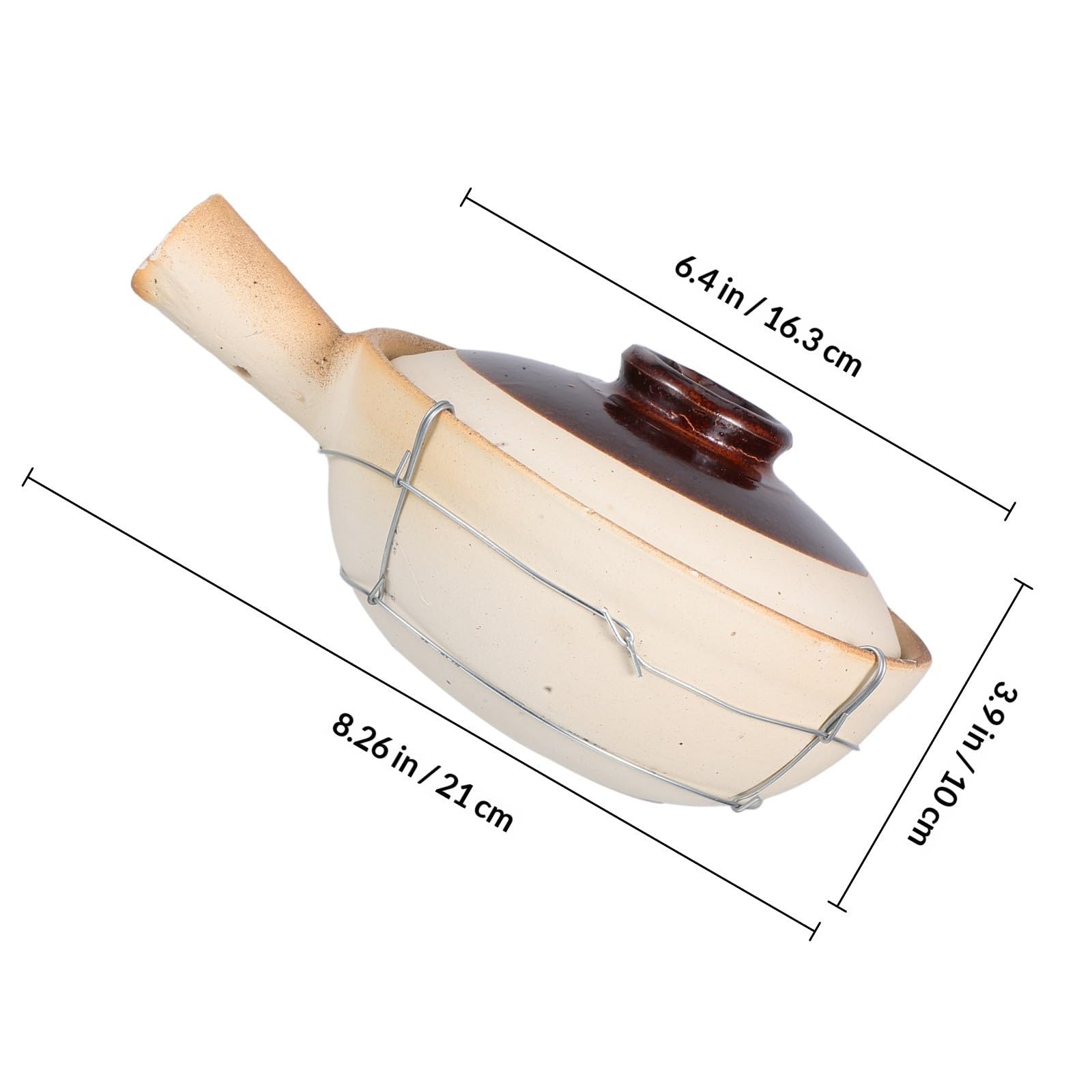Healifty Olla de Barro Distribución Uniforme de Calor para Cocinar y Métodos Versátiles, Hecha de Arcilla E Hierro, Adecuado para Reuniones Familiares y Fiestas