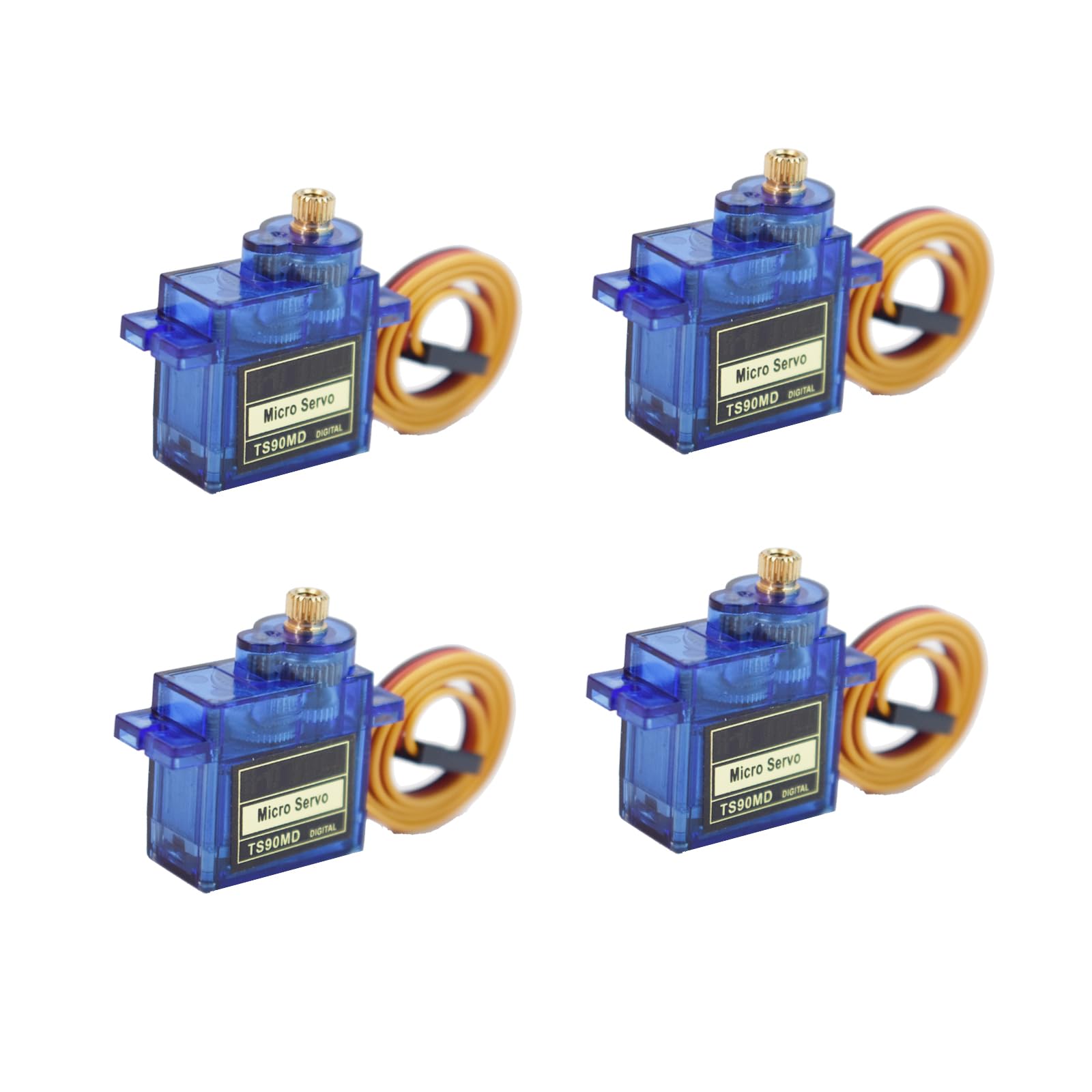 HOOYIJ4 Pack Full Metal Gear TS90MD 9g Digital Micro RC Servo 270 Degree Upgrade SG90 Mini Servos Motor for Arduino RC Smart Car 450 Aircraft Plane Boat DIY Project PWM500-2500（Controllable Angle