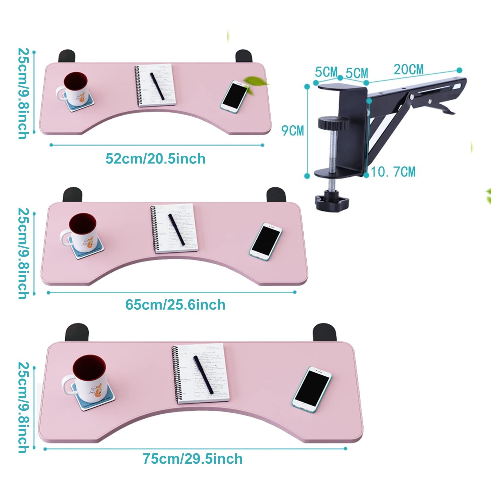 Bandeja plegable para teclado debajo del escritorio, estante de teclado de 20 pulgadas para el hogar y la oficina, extensor ergonómico para mayor comodidad y soluciones de ahorro de espacio