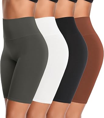 Womens High Waisted Biker Anti Chafing Cotton Slip Boy Underwear Yoga Workout Shorts