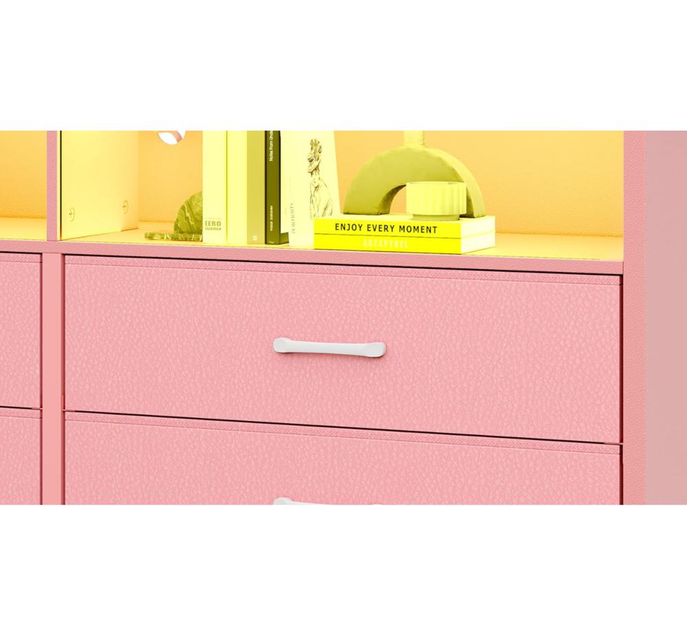 pink and yellow dresser Westerleigh 6 Drawer Dresser, Pink