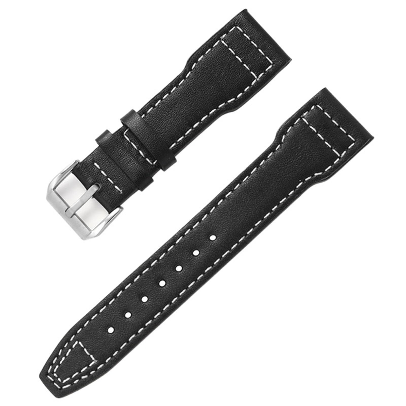 Bracelet de montre en cuir véritable SCHIK avec rivets pour modèles IWC Mark