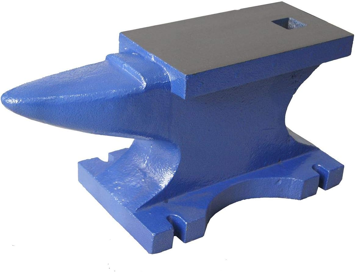 KATSU Blacksmith's Anvil 75LB 35KG Cast Iron Anvil with Single Horn for Metalwork Bodyshop Jewllery Making Welding Workshop 40245007