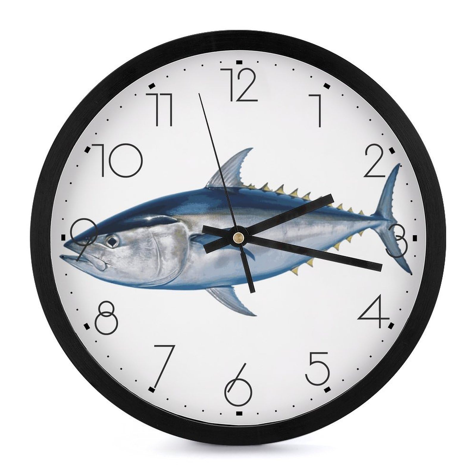 Horloge murale à quartz silencieuse Thunnus pour un sommeil serein