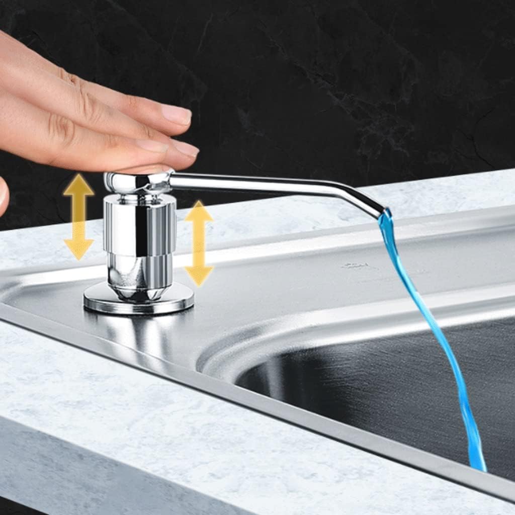 Useful Sink Soap Dispenser Press-Type Liquid Dispenser Stainless Steel Soap Pump with Extension Tube Kitchen Dish Soap Dispenser Easy to Clean (Color : Type B)