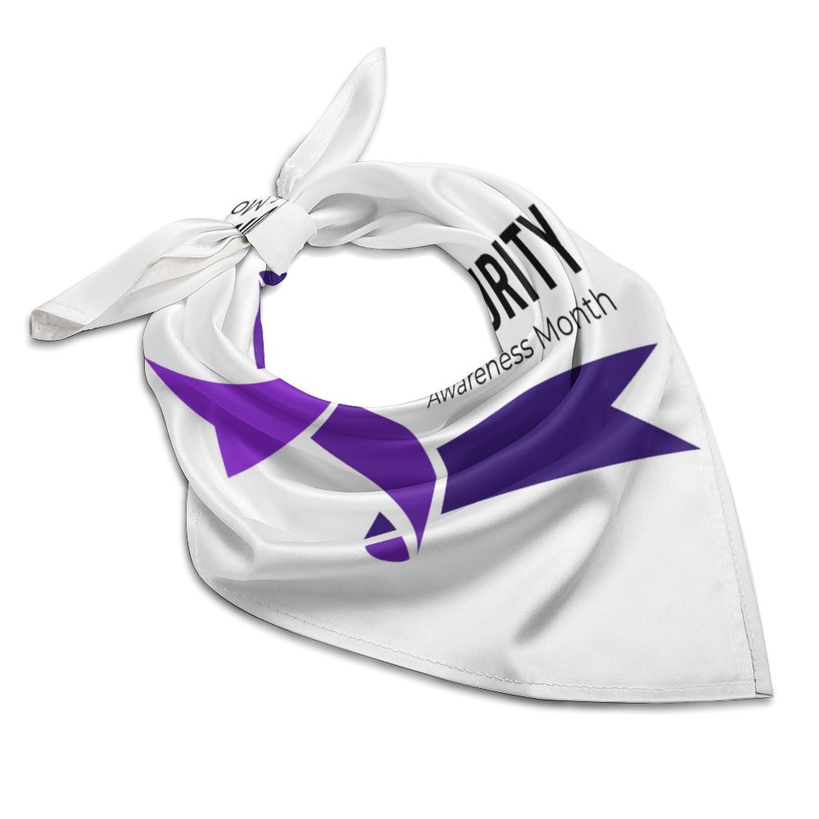 Csemeie Prematurity Awareness Month Purple Ribbon Bandana Hair Scarf Headband Adjustable Neckerchief for Men Women Decor