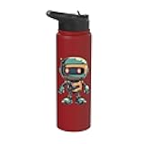 Cute little Robot, Vintage Kids Robot Stainless Steel Insulated Water Bottle