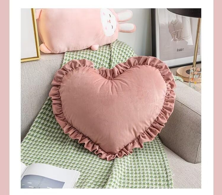 Amazon.com: YIGIRL Heart-Shaped Throw Pillow 20×16 Inch Velvet