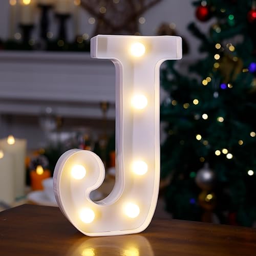 Miniatura 28 de Letrero LED de marquesina, letras iluminadas del alfabeto, letras LED que funcionan con pilas, para luz nocturna, bodas, cumpleaños, fiestas,