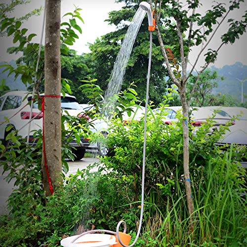 Portable Shower Outdoor Camping Shower With Led Lights, Waterproof Usb Rechargeable Portable Shower For Camping, Hiking (Black) #TOP5