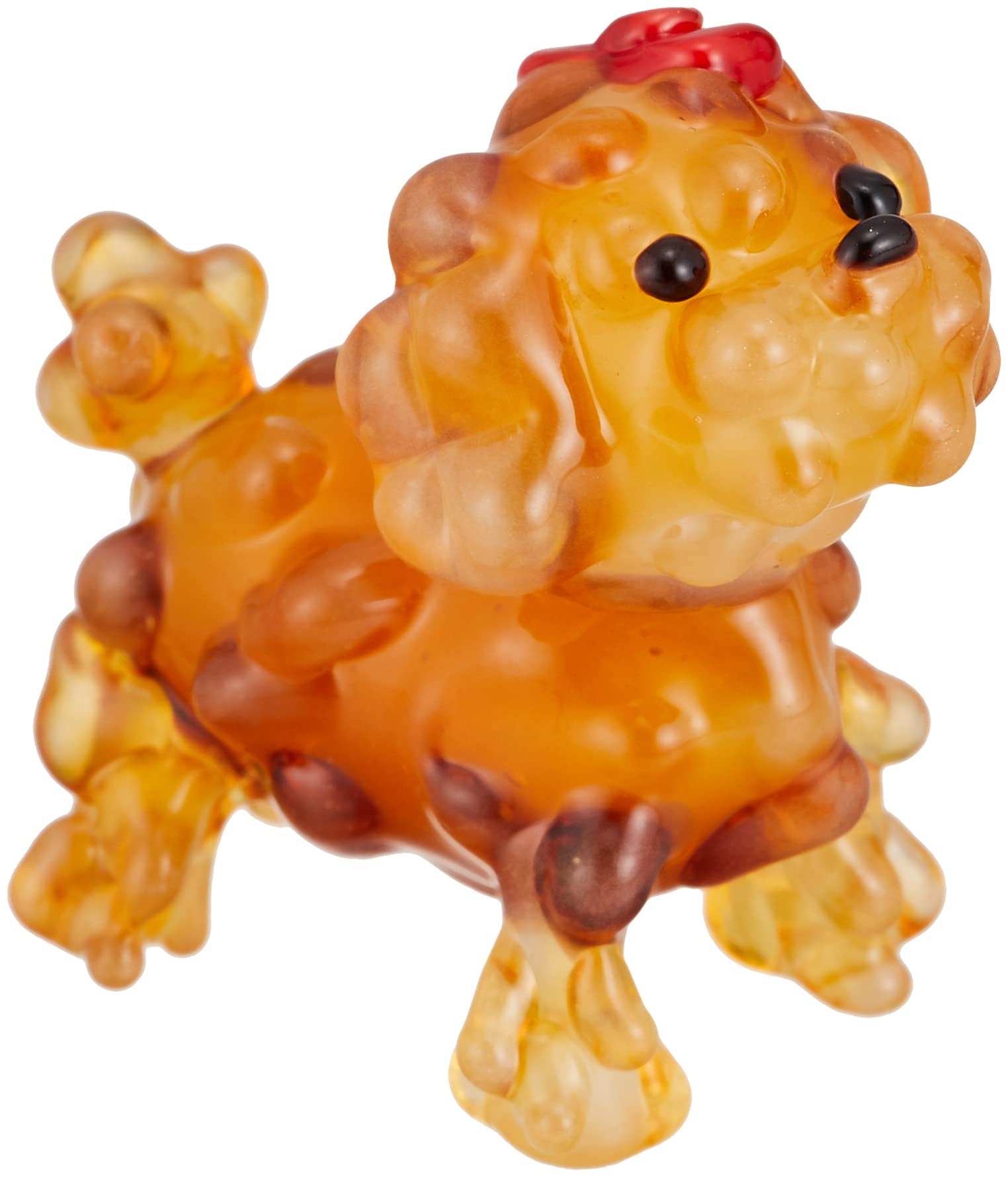 Amazon.co.jp: かわいらしい ガラス細工 トイプードル ブラウン 140104