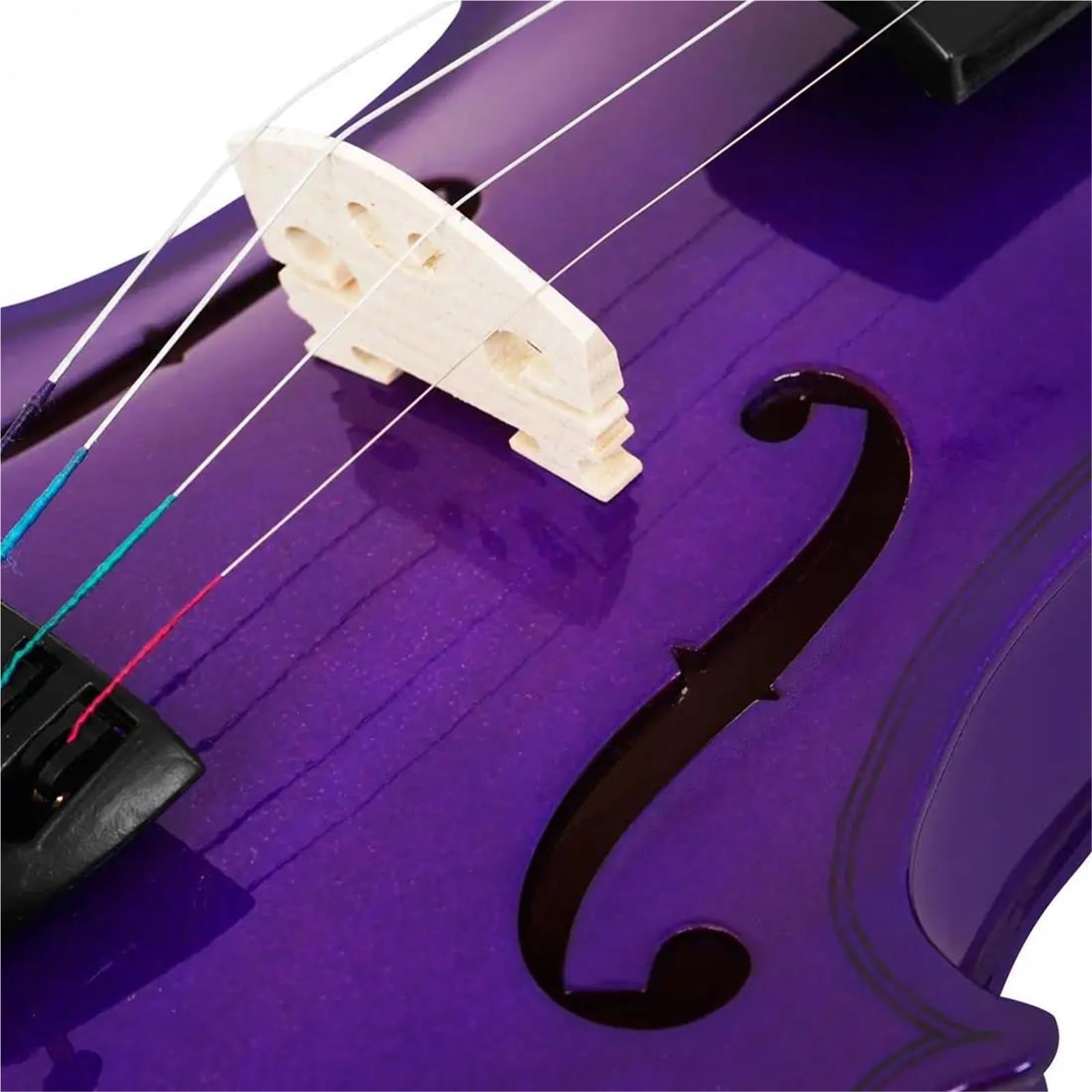 Violino 4/4 A Grandezza Naturale In Legno Di Abete Rosso/violino Acustico In Legno Massello Per Violino Principiante Con Custodia E Arco Per Violino(Purple)