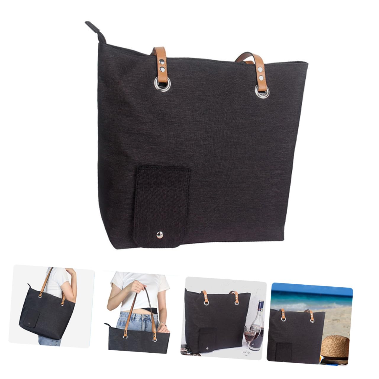 MAGICLULU Bolsa Térmica para Bolsa De Mano para Picnic Portabotellas para Transporte De Botellas De Vino