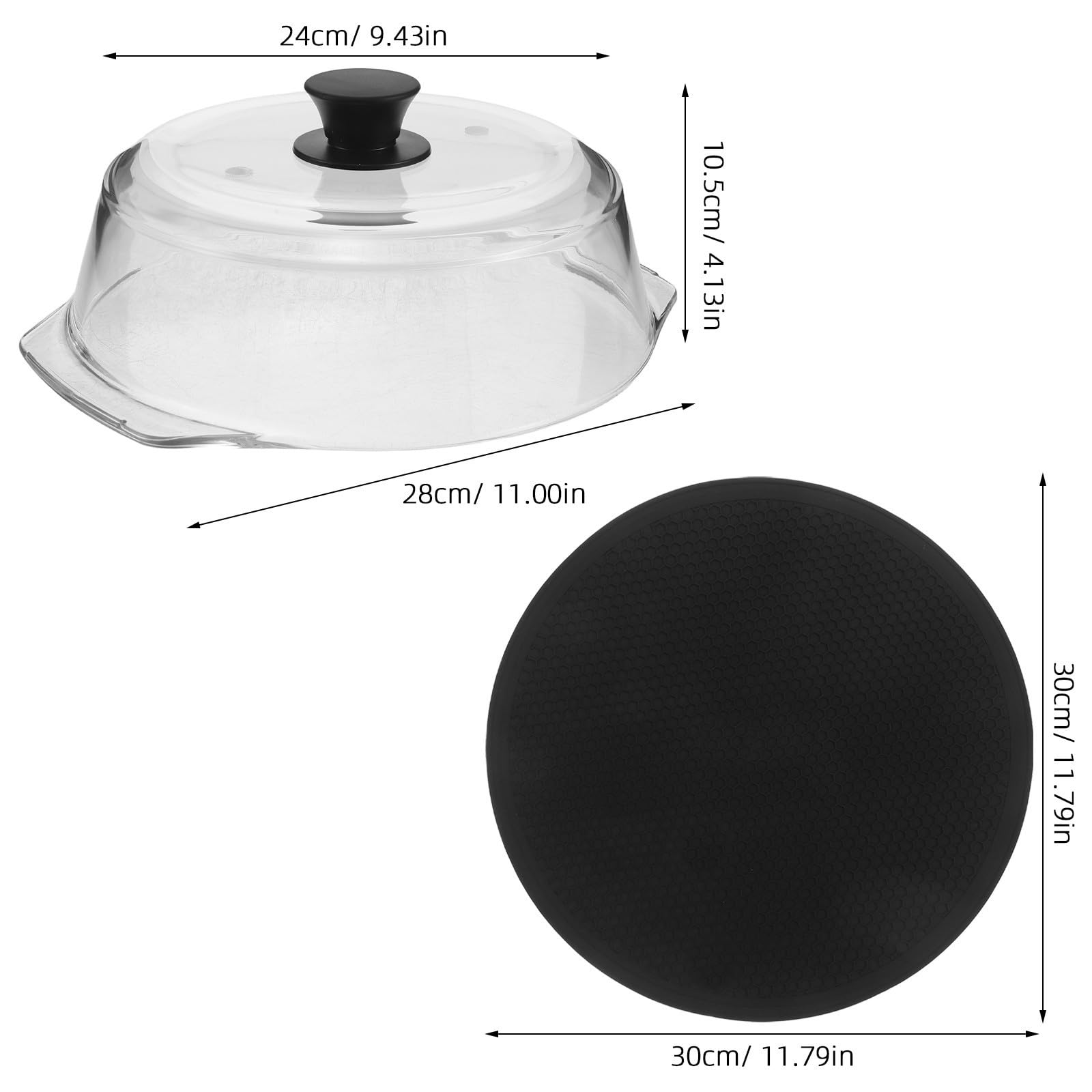 Vidrio Tapa Antisalpicaduras con Ventilación para Microondas